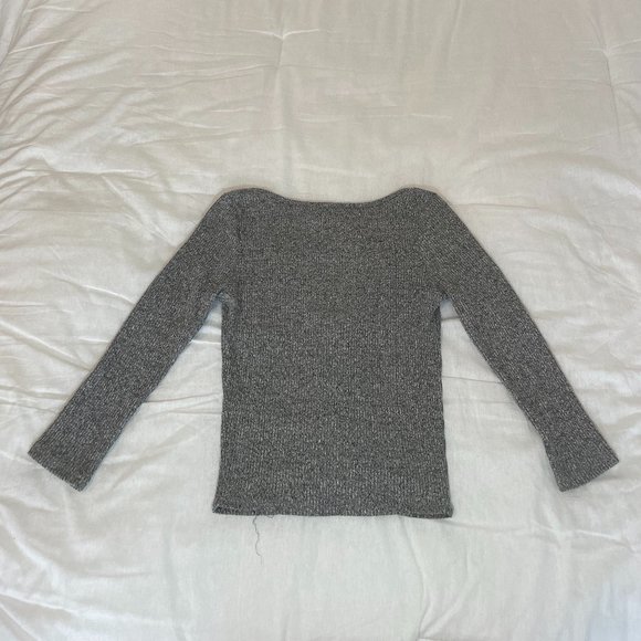 LA Hearts Grey Lace-Up Longsleeve - Picture 4 of 4